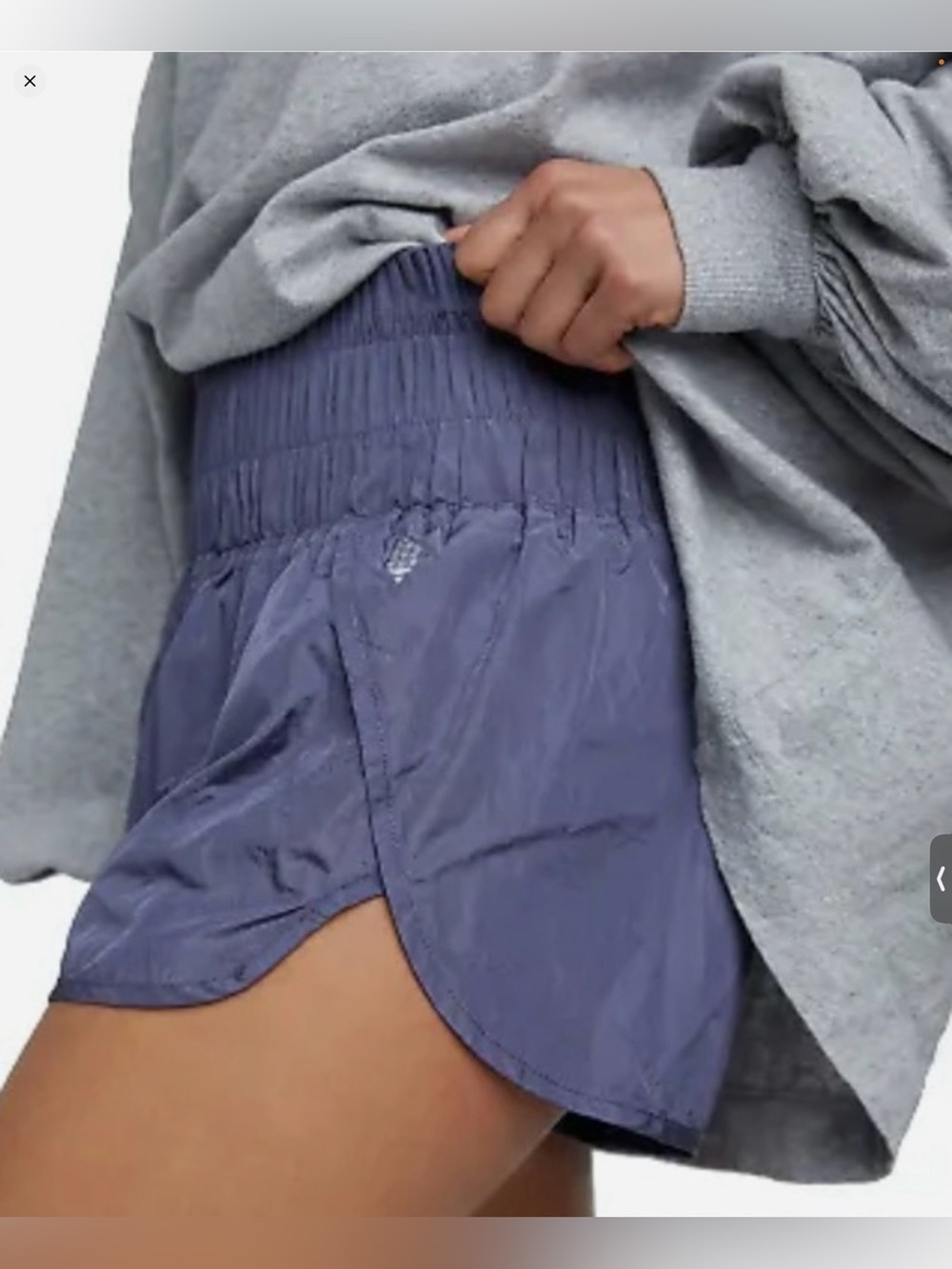 FP Movement Free People The Way Home High Rise Running Shorts Purple XS EUC
